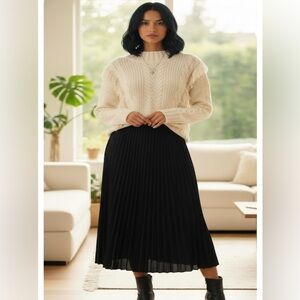 Reitmans Cream Cowl Neck Sweater with Fringe